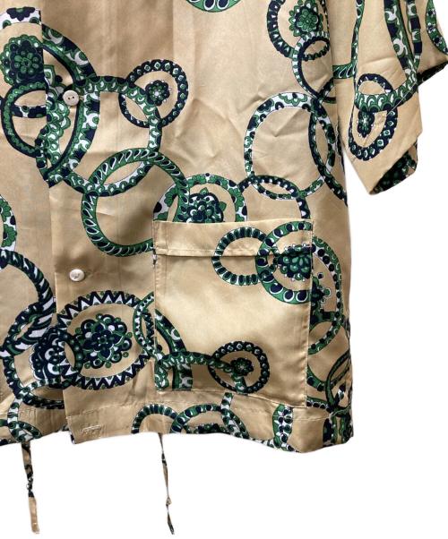 HAVERSACK ATTIRE（ハバーサック アタイア）HAVERSACK ATTIRE (ハバーサック アタイア) オープンカラーシルクシャツ ベージュ サイズ:Ⅿの古着・服飾アイテム