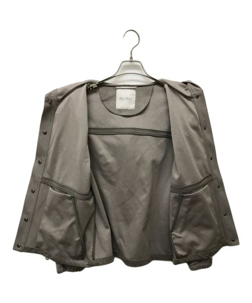 MaxMara LEISURE（マックスマーラレジャー）MaxMara LEISURE (マックスマーラレジャー) エコスエードブルゾン グレー サイズ:Ｓの古着・服飾アイテム