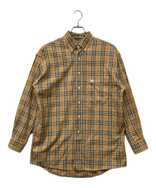Burberry's（バーバリー）Burberry's (バーバリーズ) ノバチェックシャツ/90’ｓ ベージュ サイズ:Lの古着・服飾アイテム