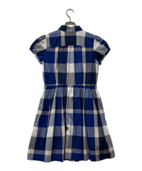 BLUE LABEL CRESTBRIDGE（ブルーレーベルクレストブリッジ）BLUE LABEL CRESTBRIDGE (ブルーレーベルクレストブリッジ) チェックワンピース ブルー サイズ:SIZE 38の古着・服飾アイテム