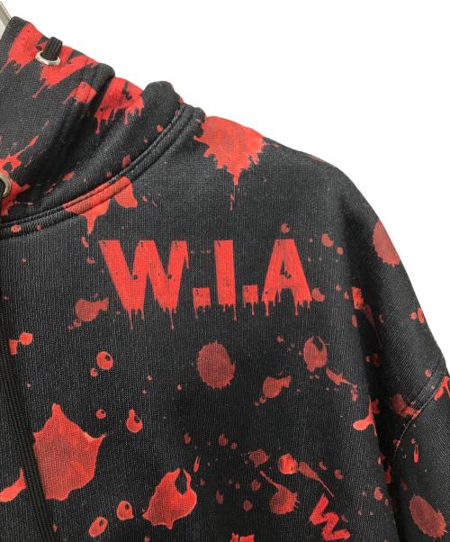 W.I.A（ダブルアイエー）W.I.A (ダブルアイエー) HORROR HOODIE レッド×ブラック サイズ:SIZE Freeの古着・服飾アイテム
