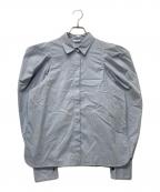 CLANEクラネ）の古着「タックショルダーシャツ」｜ブルー