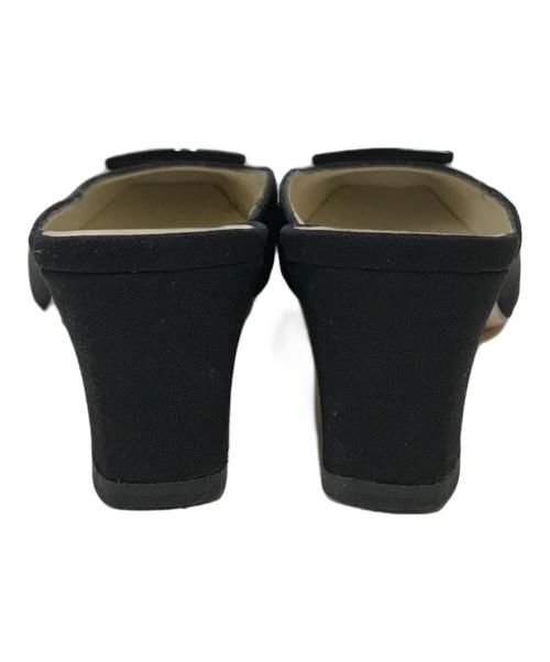 Salvatore Ferragamo（サルヴァトーレ フェラガモ）Salvatore Ferragamo (サルヴァトーレ フェラガモ) ヴァラデザインミュール ブラック サイズ:SIZE6Dの古着・服飾アイテム