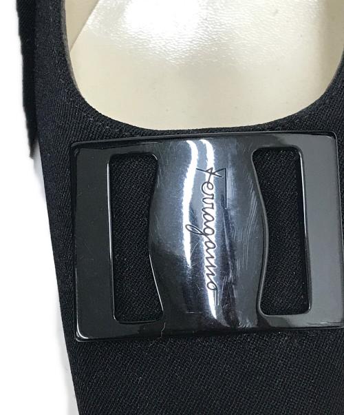 Salvatore Ferragamo（サルヴァトーレ フェラガモ）Salvatore Ferragamo (サルヴァトーレ フェラガモ) ヴァラデザインミュール ブラック サイズ:SIZE6Dの古着・服飾アイテム