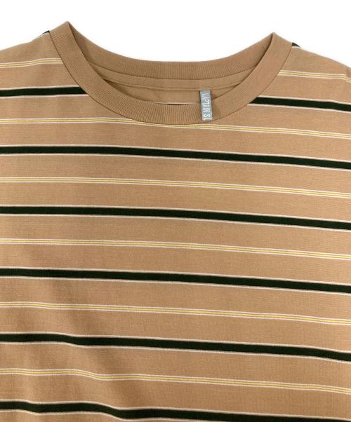 KAPTAIN SUNSHINE（キャプテンサンシャイン）KAPTAIN SUNSHINE (キャプテンサンシャイン) Hard Twisted Border Jersey S S Tee オレンジ サイズ:Ｍの古着・服飾アイテム