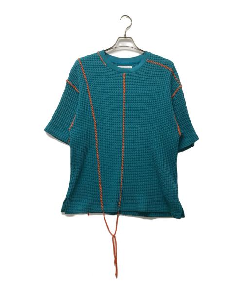 MAISON SPECIAL（メゾンスペシャル）MAISON SPECIAL (メゾンスペシャル) 鬼ワッフルクレイジーステッチプライムオーバーTシャツ グリーン サイズ:SIZE 01の古着・服飾アイテム