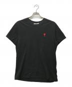 AMIPARISアミパリス）の古着「ハートロゴ刺繍Tシャツ」｜ブラック