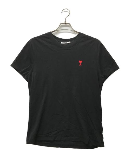 AMIPARIS（アミパリス）AMIPARIS (アミパリス) ハートロゴ刺繍Tシャツ ブラック サイズ:Ｌの古着・服飾アイテム