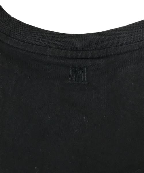 AMIPARIS（アミパリス）AMIPARIS (アミパリス) ハートロゴ刺繍Tシャツ ブラック サイズ:Ｌの古着・服飾アイテム