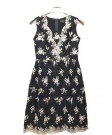 TOCCA（トッカ）の古着「レースノースリーブワンピース」｜ネイビー