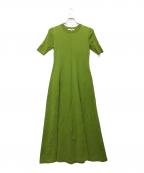 UN3D.アンスリード）の古着「レーヨン混ニットワンピース」｜グリーン