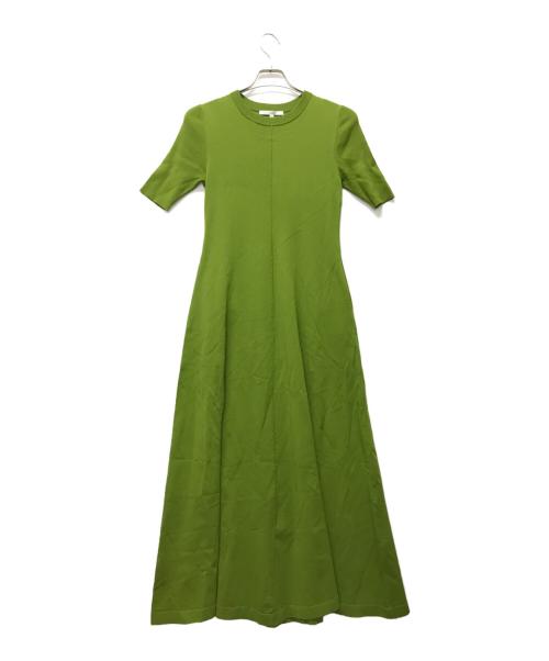 UN3D.（アンスリード）UN3D. (アンスリード) レーヨン混ニットワンピース グリーン サイズ:	SIZE 38の古着・服飾アイテム