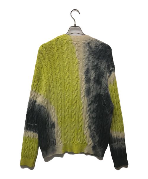 DIESEL（ディーゼル）DIESEL (ディーゼル) K-JONNY タイダイ カーディガン コットン グレー×イエロー サイズ:Lの古着・服飾アイテム