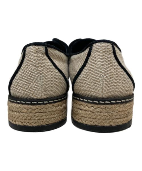 TORY BURCH（トリーバーチ）TORY BURCH (トリーバーチ) ラフィアソールドレスシューズ ベージュ サイズ:8Mの古着・服飾アイテム