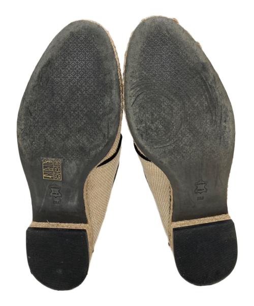 TORY BURCH（トリーバーチ）TORY BURCH (トリーバーチ) ラフィアソールドレスシューズ ベージュ サイズ:8Mの古着・服飾アイテム