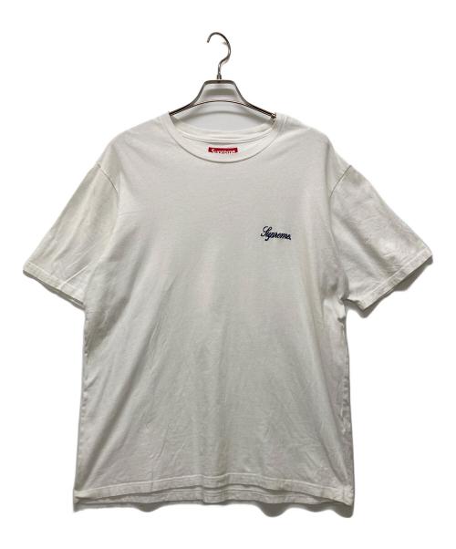SUPREME（シュプリーム）Supreme (シュプリーム) ロゴ刺繍Tシャツ ホワイト サイズ:Lの古着・服飾アイテム