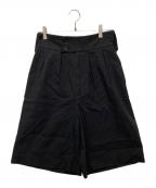 MARGARET HOWELLマーガレットハウエル）の古着「リネンコットンツイルハーフパンツ」｜ブラック