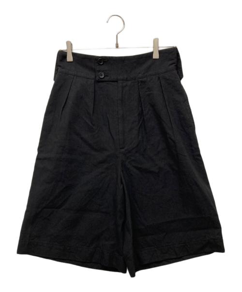 MARGARET HOWELL（マーガレットハウエル）MARGARET HOWELL (マーガレットハウエル) リネンコットンツイルハーフパンツ ブラック サイズ:1の古着・服飾アイテム