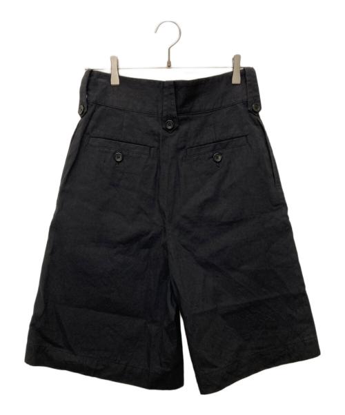 MARGARET HOWELL（マーガレットハウエル）MARGARET HOWELL (マーガレットハウエル) リネンコットンツイルハーフパンツ ブラック サイズ:1の古着・服飾アイテム