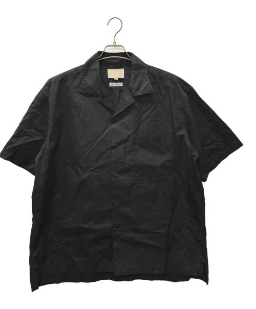 yokosakamoto（ヨウコサカモト）YOKOSAKAMOTO (ヨウコサカモト) THOMAS MASON (トーマスメイソン) オープンカラーシャツ ブラック サイズ:Lの古着・服飾アイテム