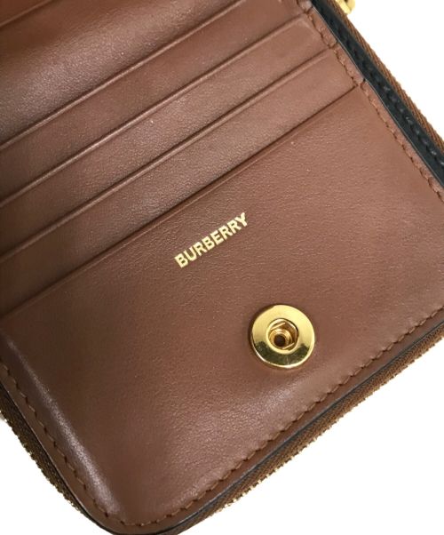 BURBERRY（バーバリー）BURBERRY (バーバリー) TBモノグラム 2つ折り財布 ブラウン サイズ:なしの古着・服飾アイテム