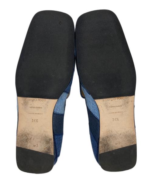 sergio rossi（セルジオロッシ）sergio rossi (セルジオロッシ) スリッポン インディゴ サイズ:34.5の古着・服飾アイテム