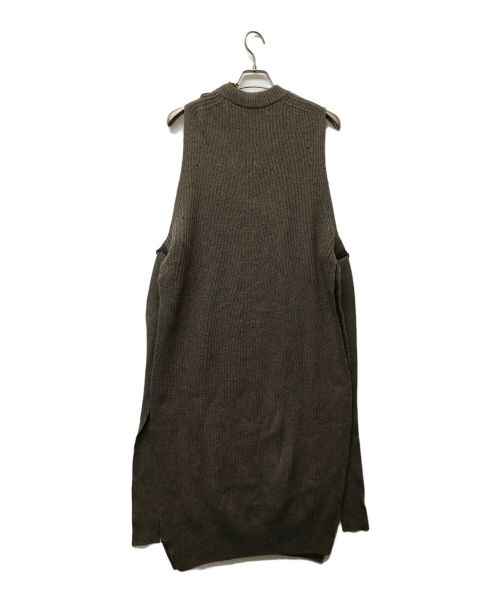 MONCLER（モンクレール）MONCLER (モンクレール) HYKE (ハイク) コラボノースリーブニットワンピース ブラウン サイズ:SIZE Sの古着・服飾アイテム