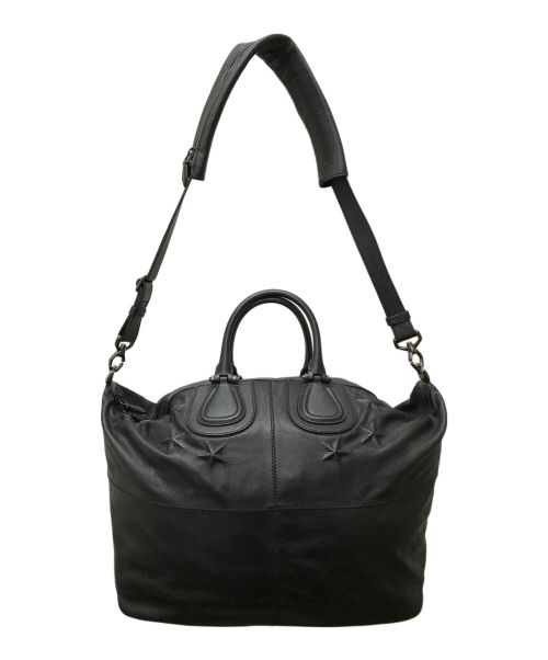 GIVENCHY（ジバンシィ）GIVENCHY　 (ジバンシィ) ナイチンゲール スターエンボス2WAYレザーボストンバッグ ブラックの古着・服飾アイテム