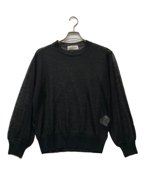 DEPAREILLE（デパリエ）DEPAREILLE (デパリエ) シアーニット ブラック サイズ:38の古着・服飾アイテム