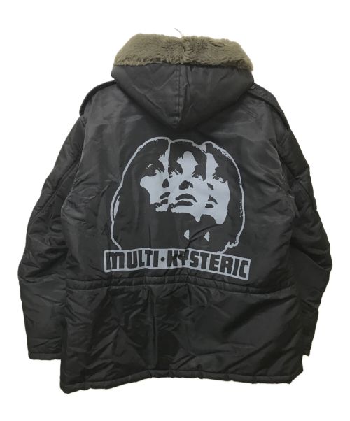 Hysteric Glamour（ヒステリックグラマー）Hysteric Glamour (ヒステリックグラマー) MULTI HYSTERIC WOMAN B-9コート ブラック サイズ:SIZE Mの古着・服飾アイテム