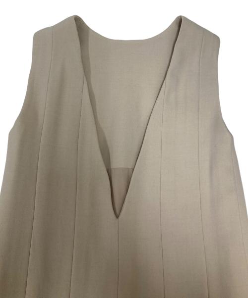 CLANE（クラネ）CLANE (クラネ) ダブルフェイスプリーツワンピース ベージュ サイズ:SIZE 0の古着・服飾アイテム