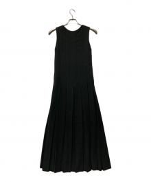 CLANE（クラネ）の古着「ダブルフェイスプリーツワンピース」｜ブラック
