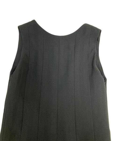 CLANE（クラネ）CLANE (クラネ) ダブルフェイスプリーツワンピース ブラック サイズ:SIZE 0の古着・服飾アイテム