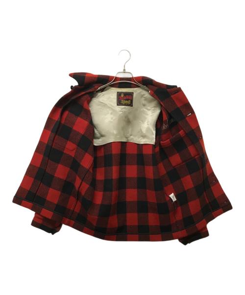 TENDERLOIN（テンダーロイン）TENDERLOIN (テンダーロイン) 07AW バッファローチェック ジャケット レッド×ブラック サイズ:SIZE Sの古着・服飾アイテム