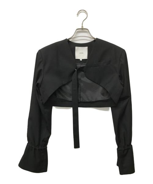 UN3D.（アンスリード）UN3D. (アンスリード) ノーカラーショートジャケット ブラック サイズ:SIZE Fの古着・服飾アイテム