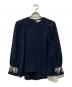 troisiemeCHACO（トロワズィエムチャコ）の古着「カフスパールブラウス」｜ネイビー