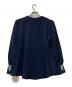 troisiemeCHACO (トロワズィエムチャコ) カフスパールブラウス ネイビー サイズ:SIZE 38 未使用品：6000円