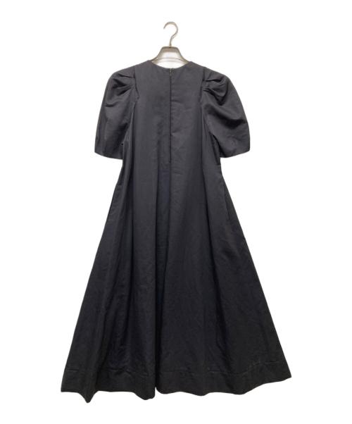 ebure（エブール）EBURE (エブール) シルキーツイルドレス ネイビー サイズ:36の古着・服飾アイテム