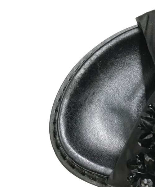 MONCLER（モンクレール）MONCLER (モンクレール) ストーンクロスストラップサンダル ブラック サイズ:SIZE 36の古着・服飾アイテム