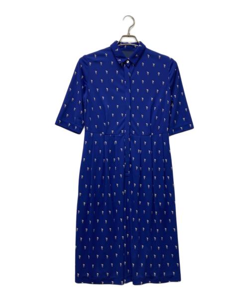 MACKINTOSH LONDON（マッキントッシュ ロンドン）MACKINTOSH LONDON (マッキントッシュ ロンドン) 総柄ブラウスワンピース ネイビー サイズ:38の古着・服飾アイテム