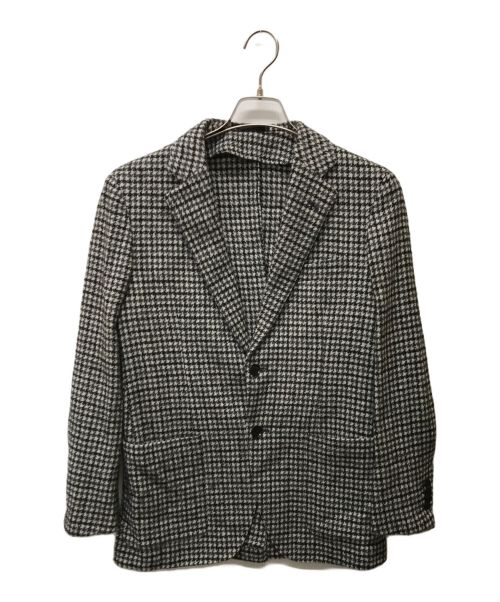 TOMORROW LAND PILGRIM（トゥモローランド ピルグリム）TOMORROW LAND PILGRIM (トゥモローランド ピルグリム) Ferlaウールアルパカナイロン シングルブレステッド2Bジャケット ホワイト×ブラック サイズ:44の古着・服飾アイテム