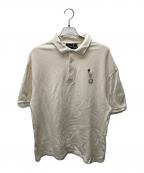 FRED PERRY×RAF SIMONSフレッドペリー×ラフシモンズ）の古着「コラボダメージ加工ポロシャツ」｜ベージュ