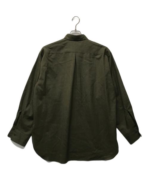 MARKAWARE（マーカウェア）MARKAWARE (マーカウェア) SUPER 120s ウールシャツ カーキ サイズ:2の古着・服飾アイテム