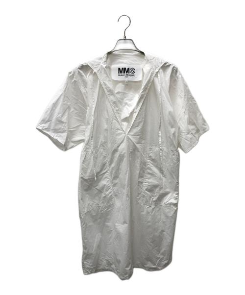 MM6 Maison Margiela（エムエムシックスメゾンマルジェラ）MM6 Maison Margiela (エムエムシックスメゾンマルジェラ) シャツ オーバー ワンピース ホワイト サイズ:36の古着・服飾アイテム