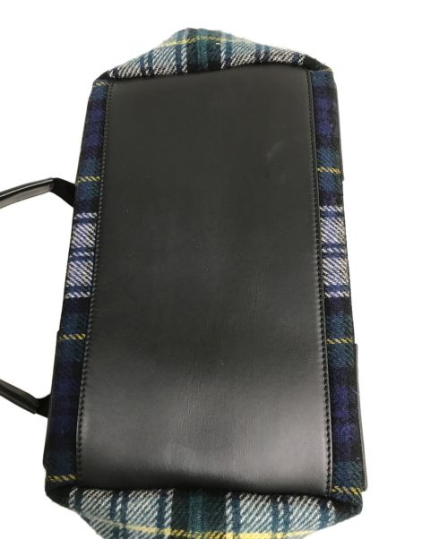 BALENCIAGA（バレンシアガ）BALENCIAGA (バレンシアガ) ウールトートバッグ ネイビーの古着・服飾アイテム