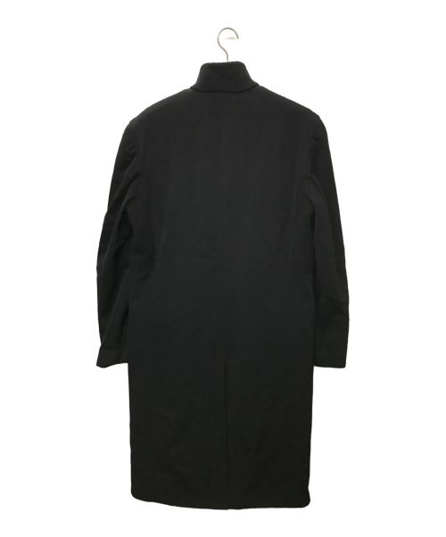 Yohji Yamamoto pour homme（ヨウジヤマモト プールオム）Yohji Yamamoto pour homme (ヨウジヤマモト プールオム) ニット切替ジップアップコート ブラック サイズ:SIZE XLの古着・服飾アイテム