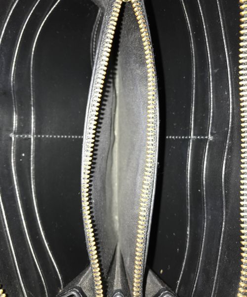 Salvatore Ferragamo（サルヴァトーレ フェラガモ）Salvatore Ferragamo (サルヴァトーレ フェラガモ) チェーンプリントガンチーニエンボスロングウォレット ブラックの古着・服飾アイテム