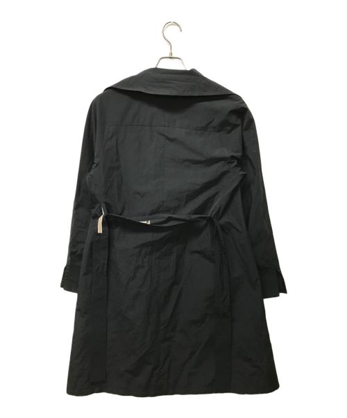 MaxMara city（マックスマーラシティー）MaxMara city (マックスマーラシティー) リボンベルトナイロントレンチコート ブラック サイズ:SIZE 40の古着・服飾アイテム