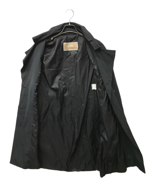 MaxMara city（マックスマーラシティー）MaxMara city (マックスマーラシティー) リボンベルトナイロントレンチコート ブラック サイズ:SIZE 40の古着・服飾アイテム