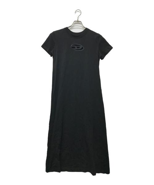DIESEL（ディーゼル）DIESEL (ディーゼル) カットアウトDロゴワンピース ブラック サイズ:Ｌの古着・服飾アイテム